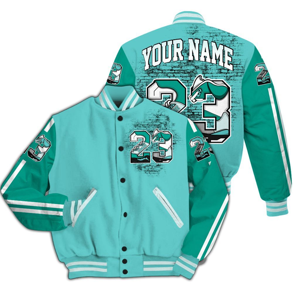 Varsity Jacket To Match KD 4 Easter Mint Candy - Custom Name 23 5s All Over Print