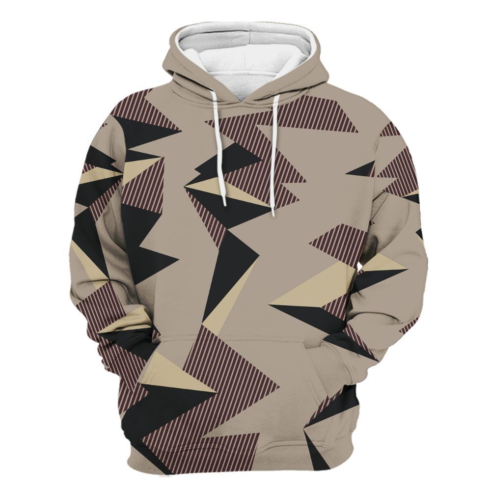 Hoodie To Match AMM Retro Phantom 4s - Geometric Camouflage Pattern All Over Print