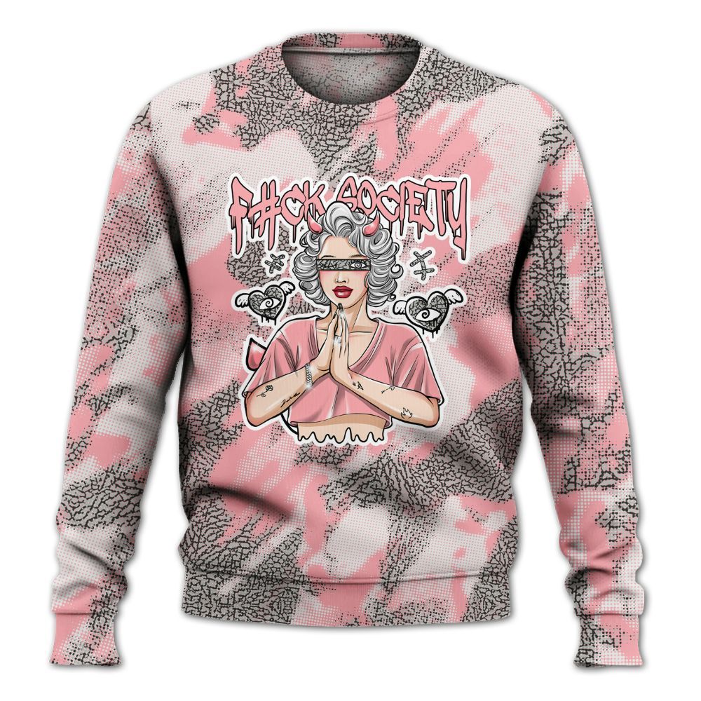 Sweatshirt To Match Retro Wings 3s - F#ck Xociety Halftone All Over Print