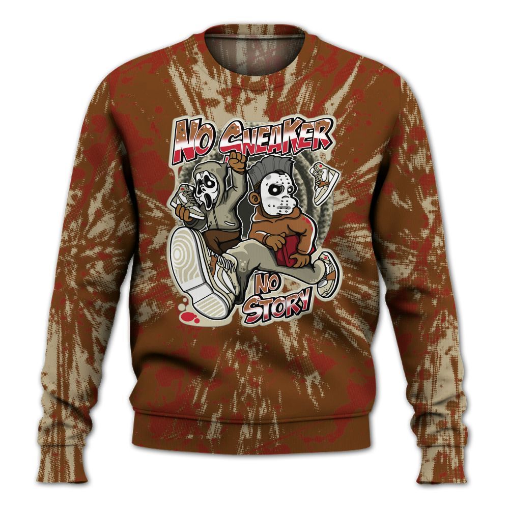 Sweatshirt To Match Archaeo Brown 5s - Sneakers Make Story Graphic Luxury All Over Print