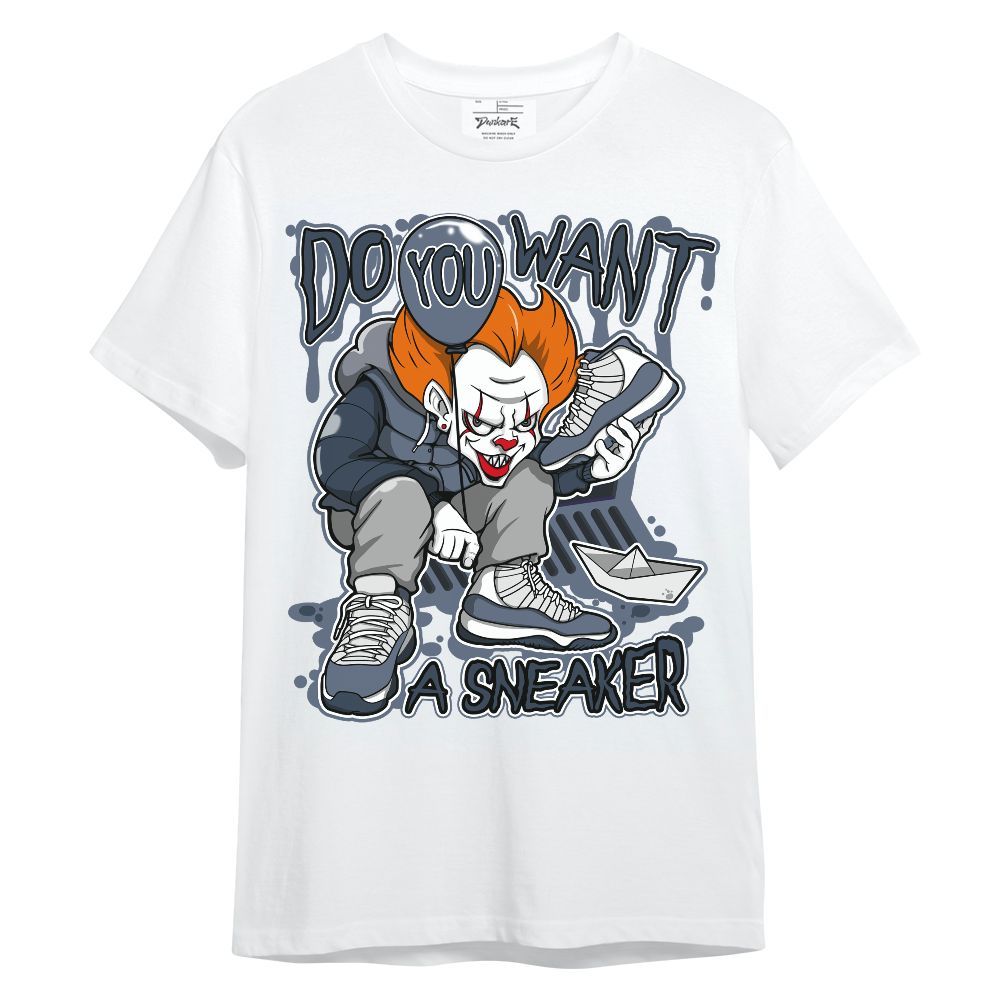 Shirt To Match Low Diffused Blue 11s - Clown Scary Sneakers Halloween Graphic Unisex Shirt