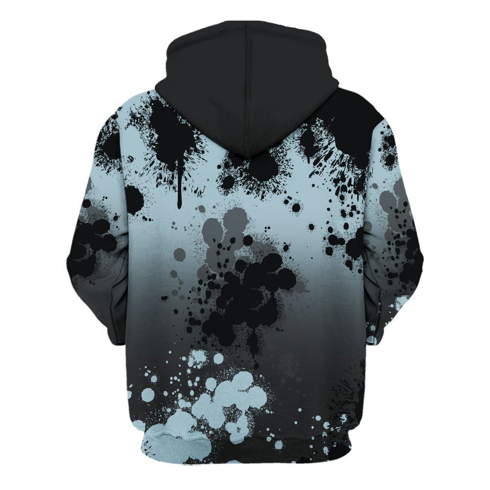 Hoodie To Match Chambray 7s - God Blessed Ink Drip All Over Print