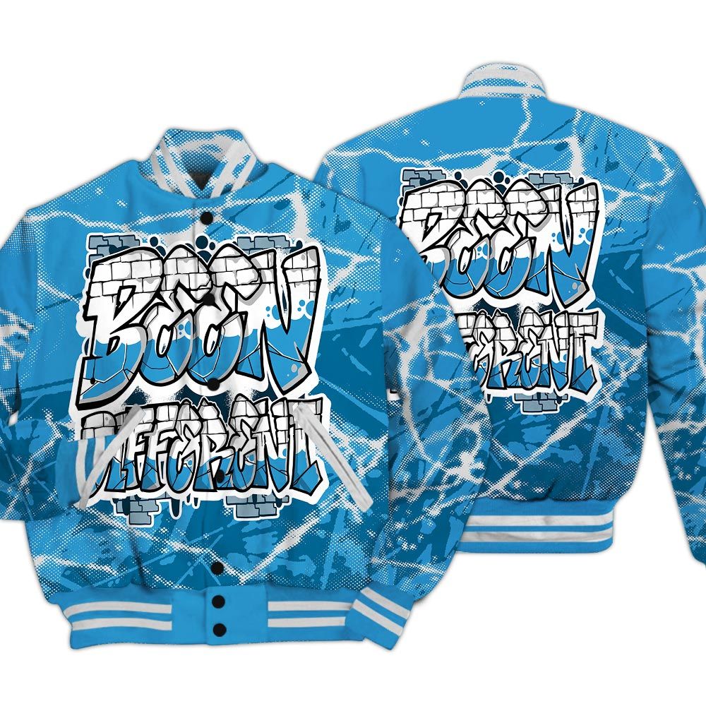 Varsity Jacket To Match Powder Blue 9s - To Different Profound Graphic Varsity Jacket Unisex