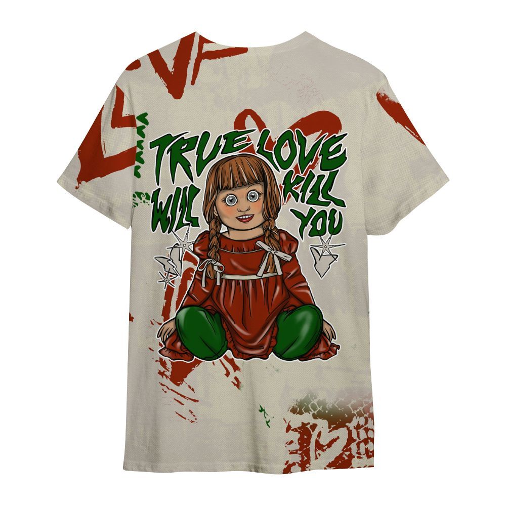 Shirt To Match El Grito 5s - Genuine Loves Bear Heart Grunge All Over Print