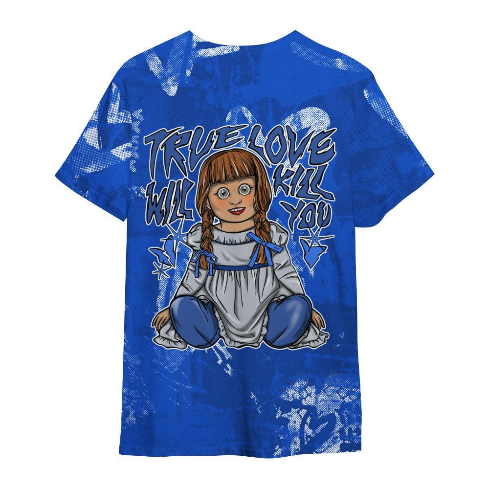 Shirt To Match Air Foamposite One Royal - Genuine Loves Bear Heart Grunge All Over Print