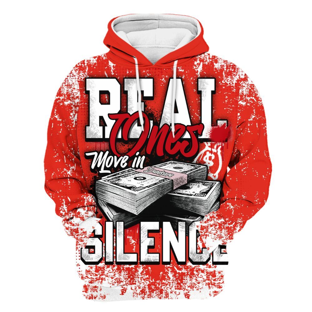 Hoodie To Match Air Force 1 Low GS Valentine's Day - Move In Silence Money Street Retro All Over Print