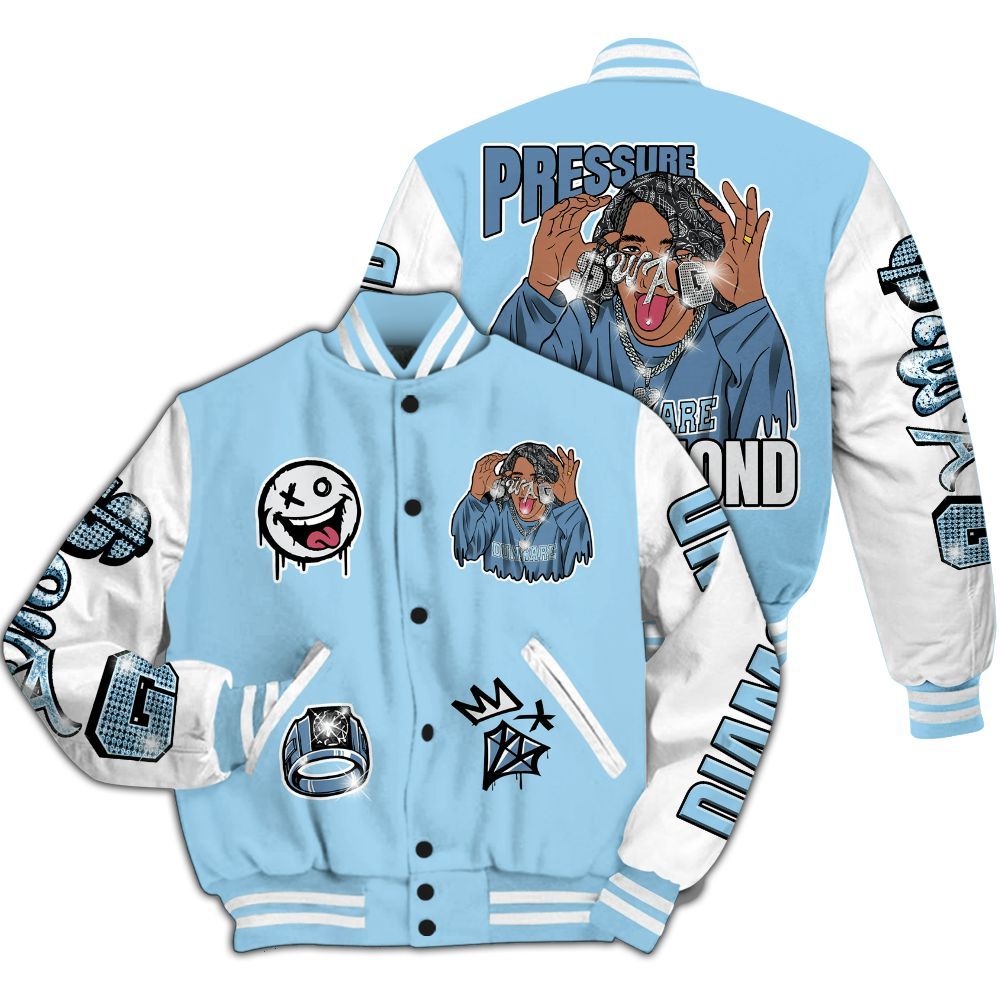 Varsity Jacket To Match Legend Blue 11s - Pressures Makes Varsity Jacket To Match All Over Print