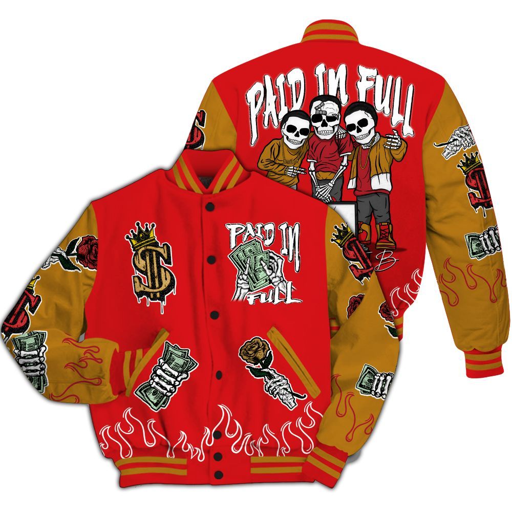 Varsity Jacket To Match Scoot Zeros Retro Portland - Fire Everybody Paid In All Over Print