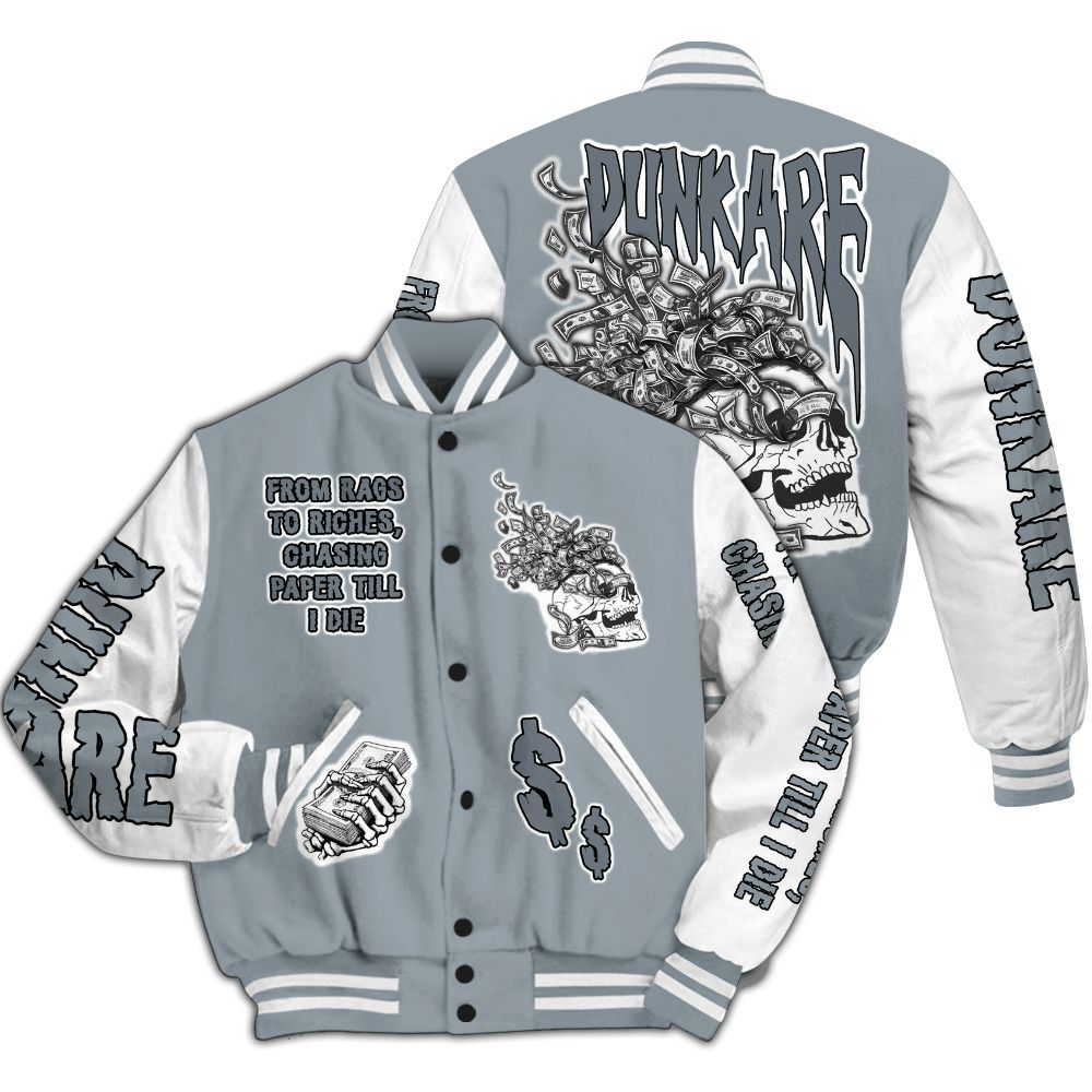 Varsity Jacket To Match Wolf Grey 13s - From Rags To Riches All Over Print
