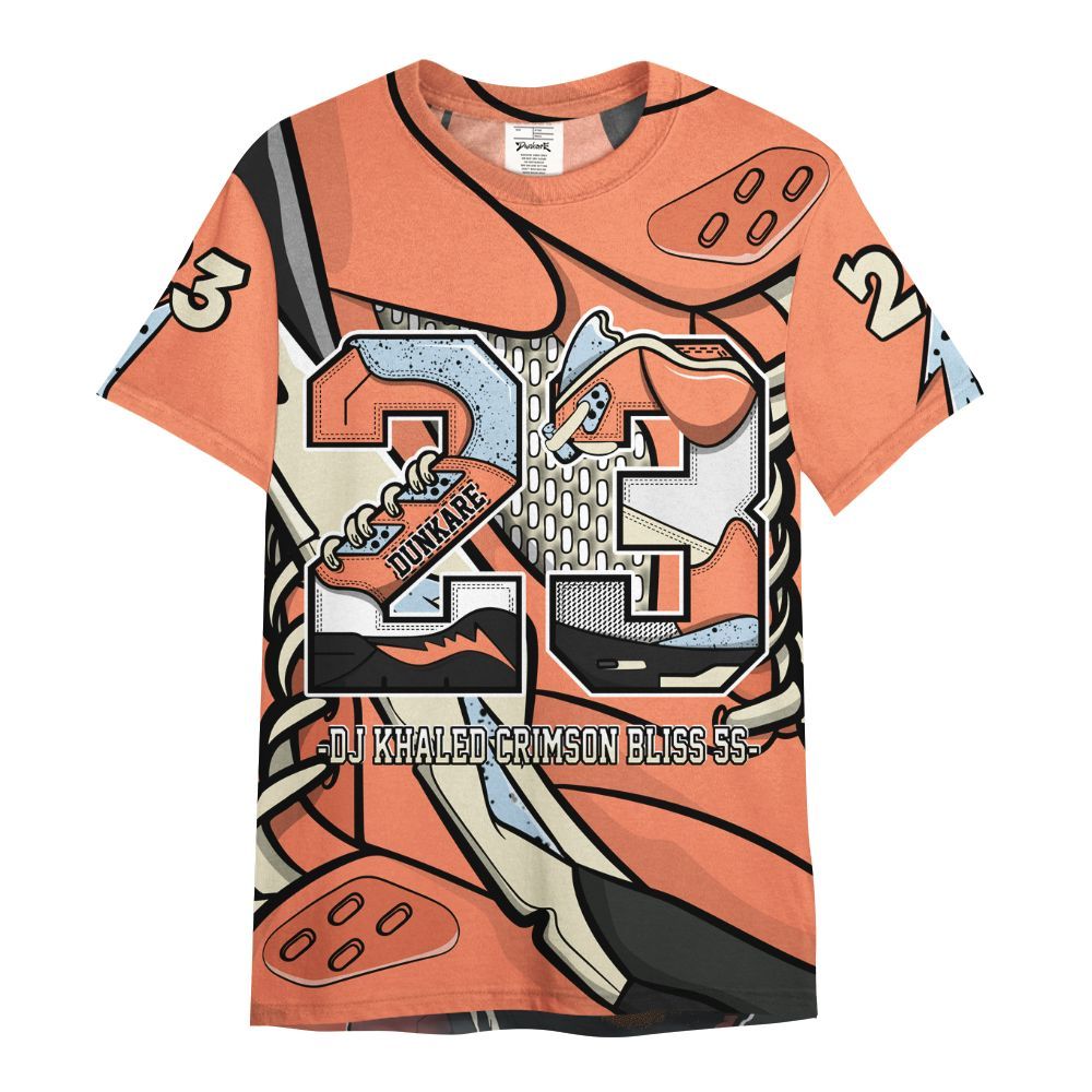Shirt To Match DJ Khaled Crimson Bliss 5s - Number 23 Style 5s All Over Print