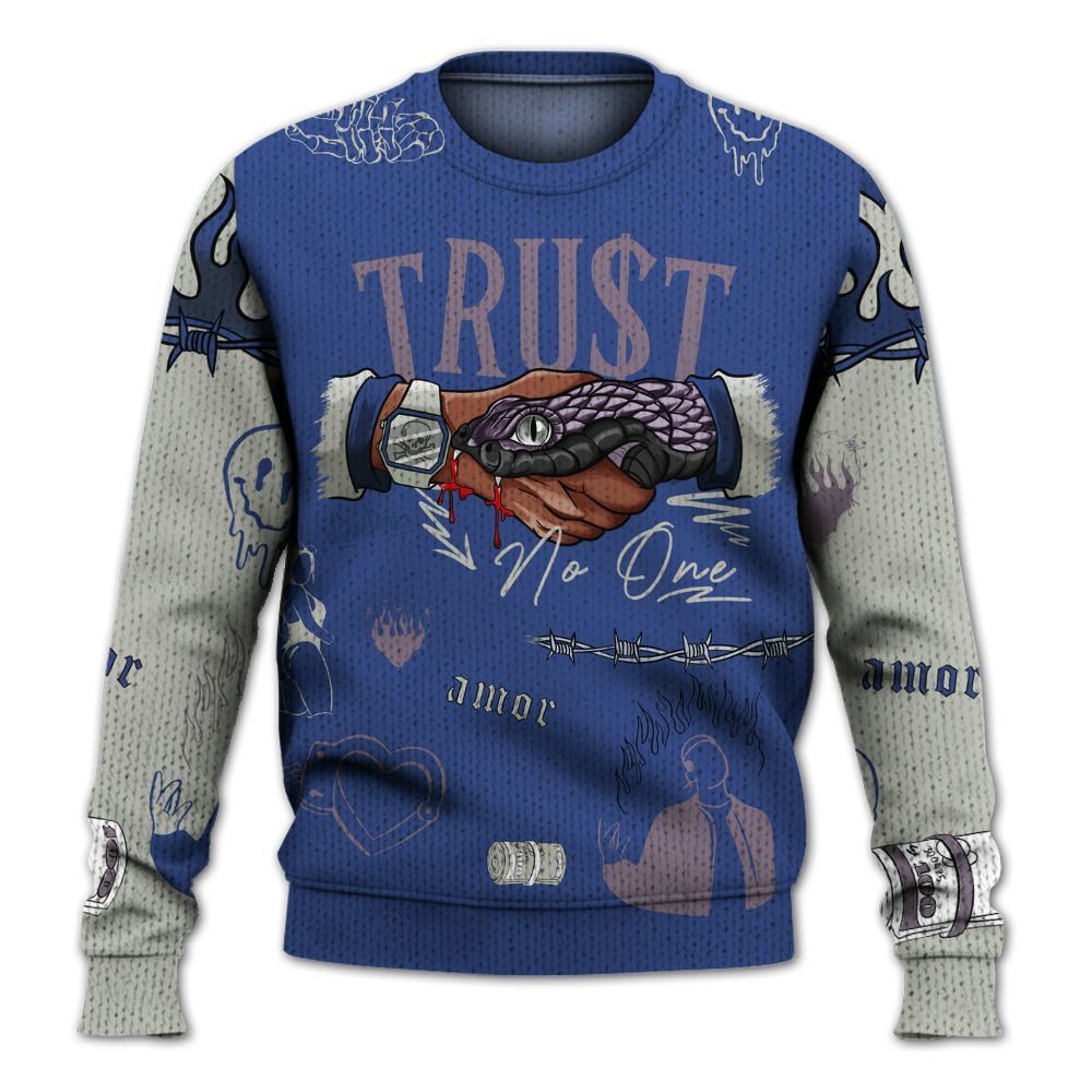 Sweater To Match Low OG Voodoo Alternate 1s - Snake Trust No One Graphic
