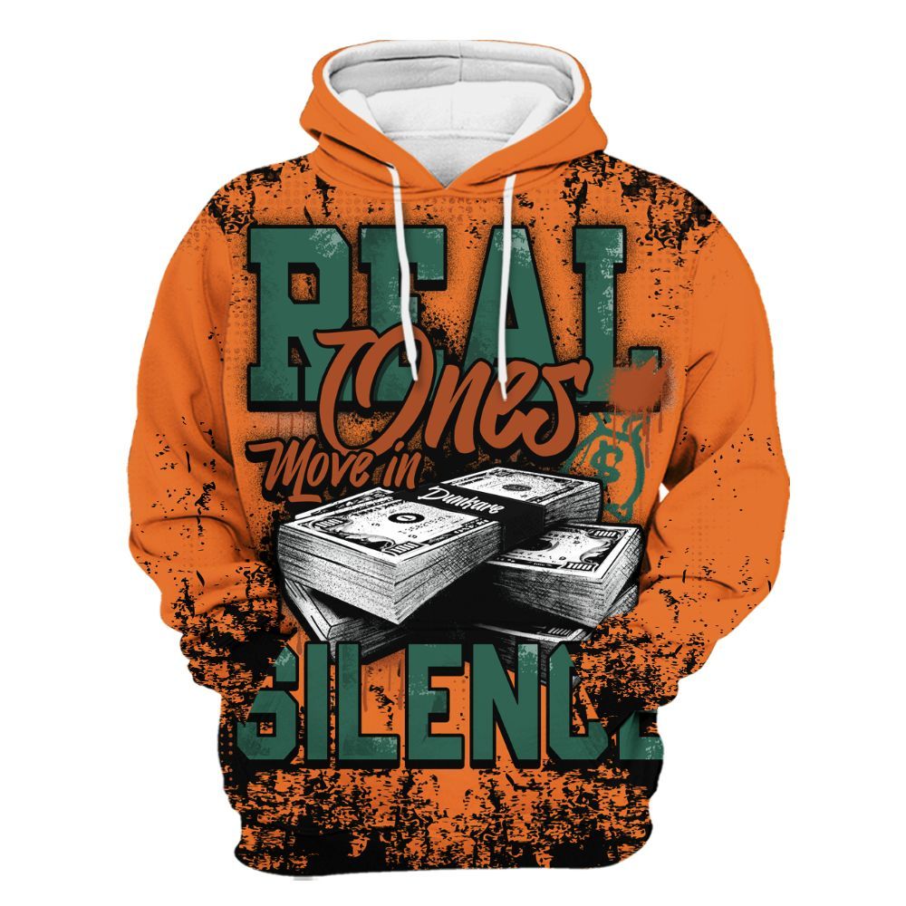 Hoodie To Match Dunk Low Ceramic - Move In Silence Money Street Retro All Over Print