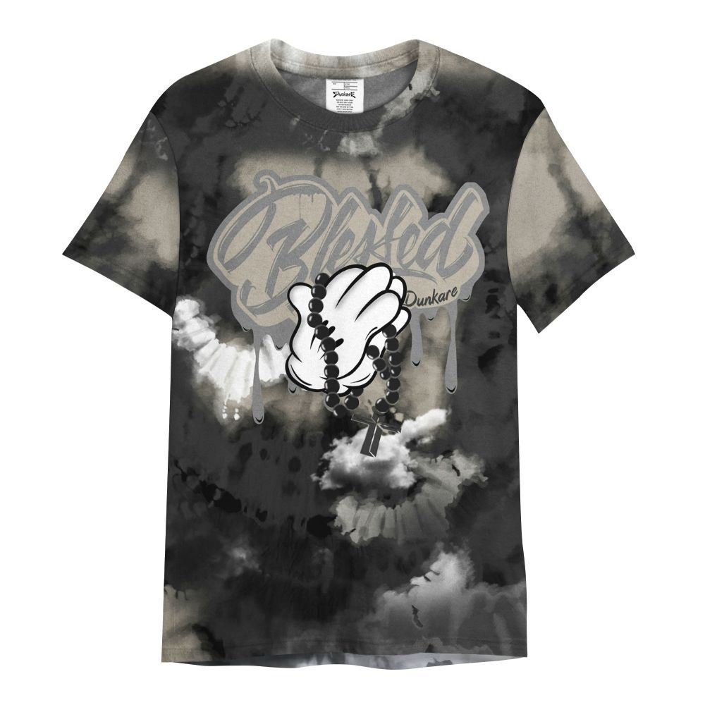 Shirt To Match RM Light Bone 4s - God Blessed Tie Dye All Over Print