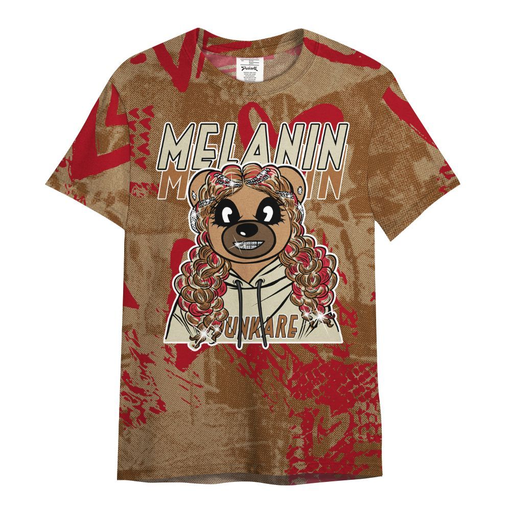 Shirt To Match Archaeo Brown 5s - Pigments Bear Heart Grunge All Over Print