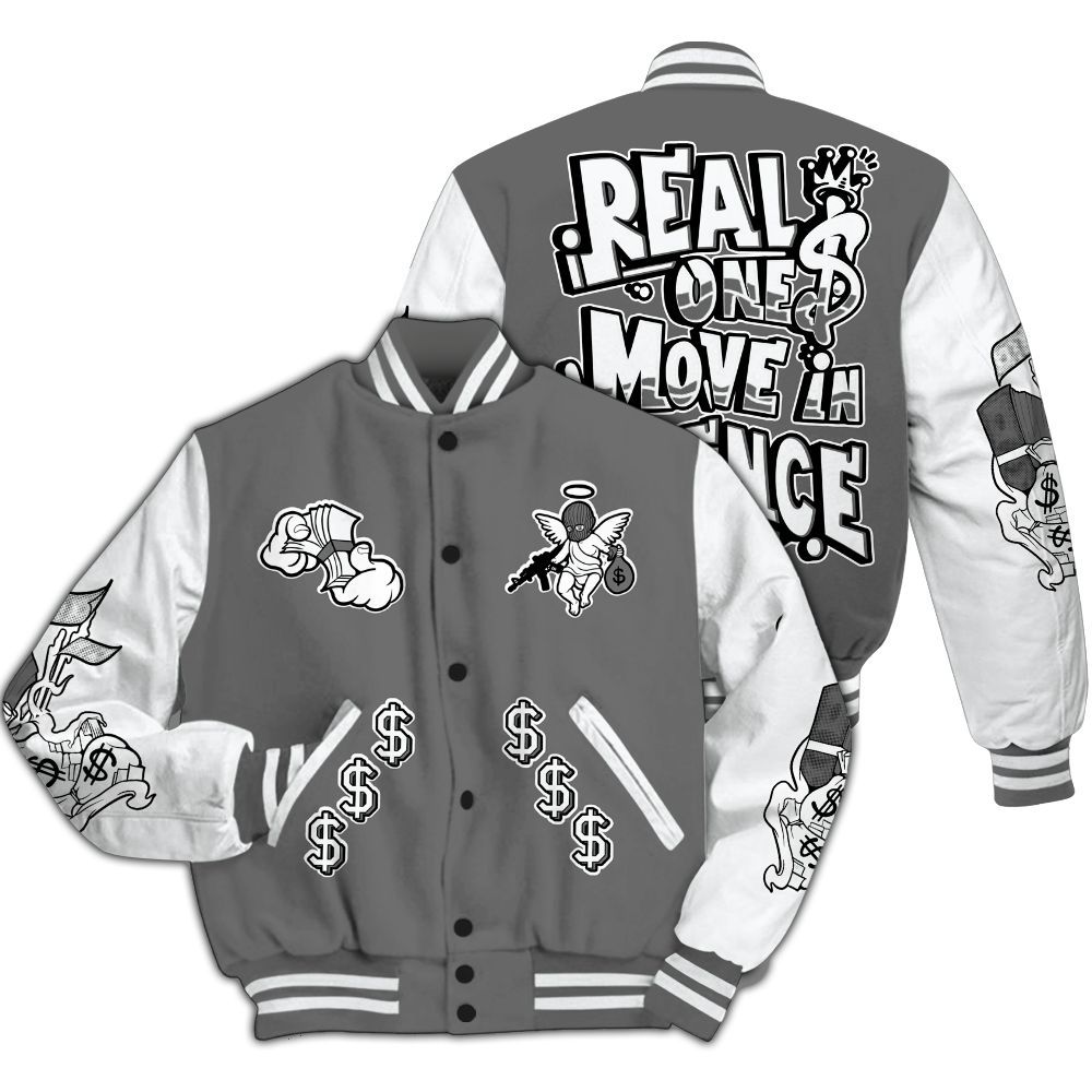 Varsity Jacket To Match Retro Stealth 12s - Ones Move In Silence Graphic All Over Print
