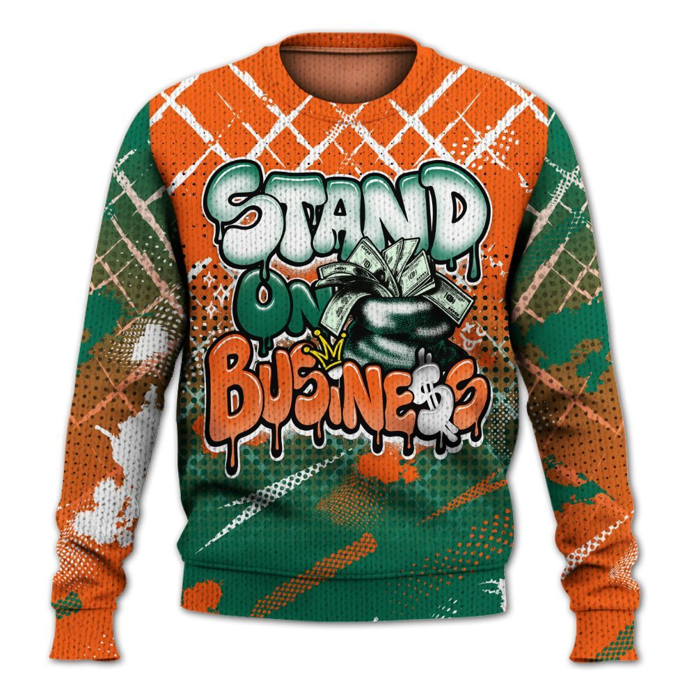 Sweater To Match SoleFly Sail Gorge Green 3s - Halftone Stand Business Dripping Graphic