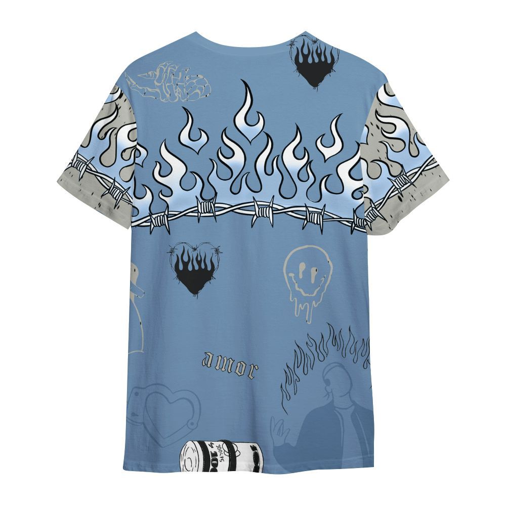 Shirt To Match University Blue 4s - Snake Trust No One All Over Print