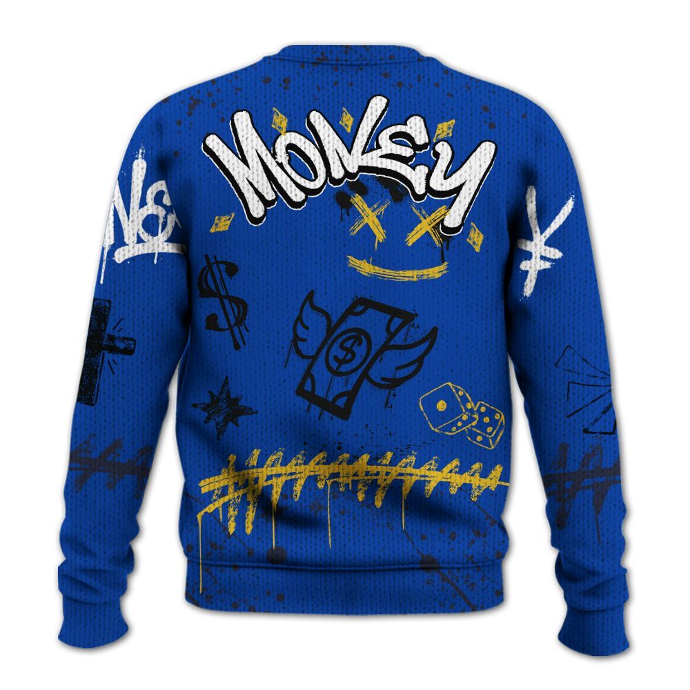 Sweater To Match Brazil Racer Blue Yellow 3s - Everybody Paid In Full Crayon Graphic