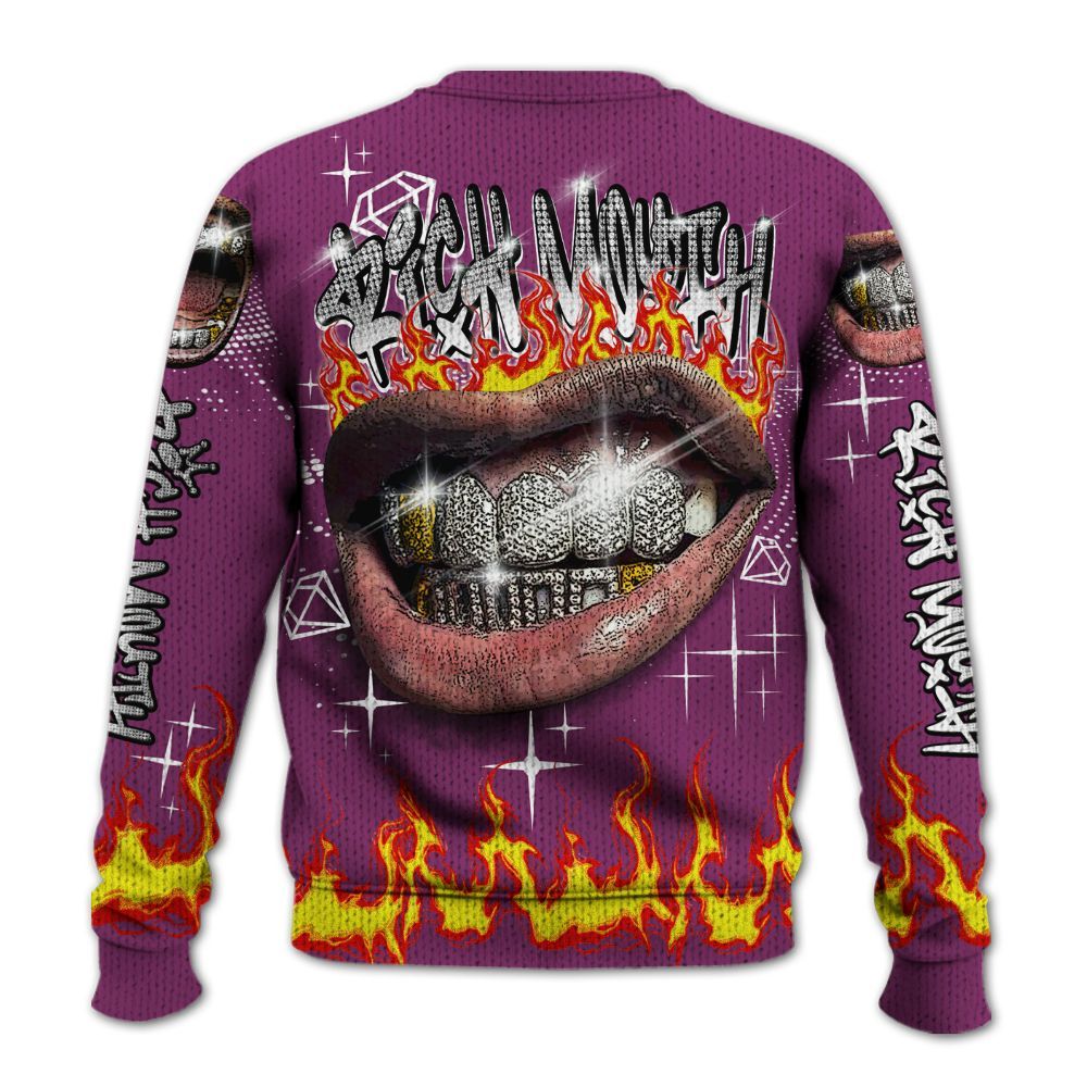 Knitted Sweater To Match Air Max Sunder Gore Tex Bold Berry - Rich Mouth Fire Rap Retro 90s