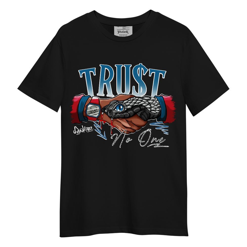 Shirt To Match OG True Blue 3s - Snake Trust No One Graphic