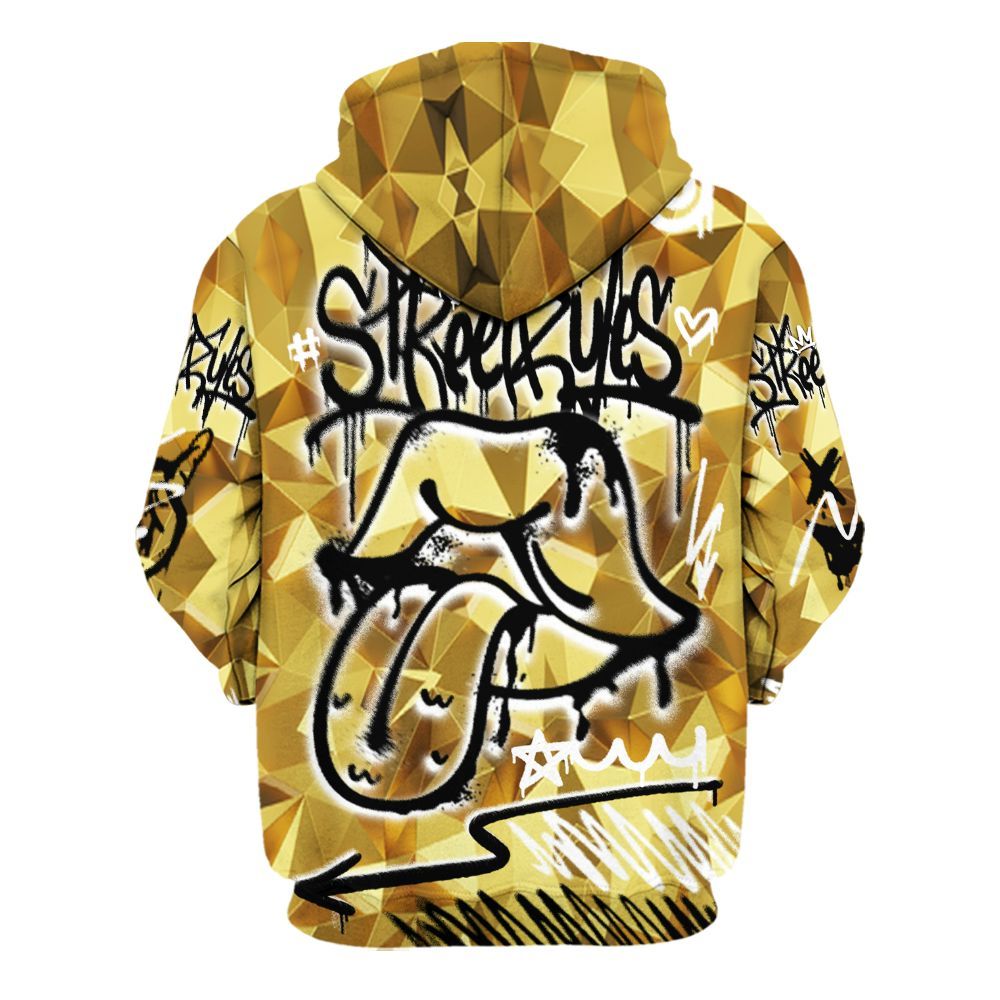 Hoodie To Match NET Gold 4s - Break Rules Streetwear All Over Print