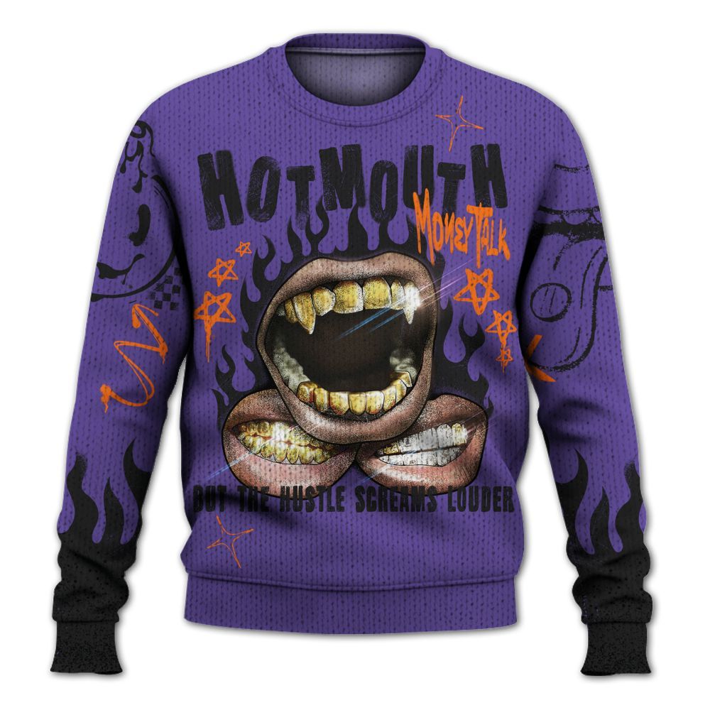 Knitted Sweater To Match Air Max Waffle SP Voltage Purple - Mouth Burning Street Style