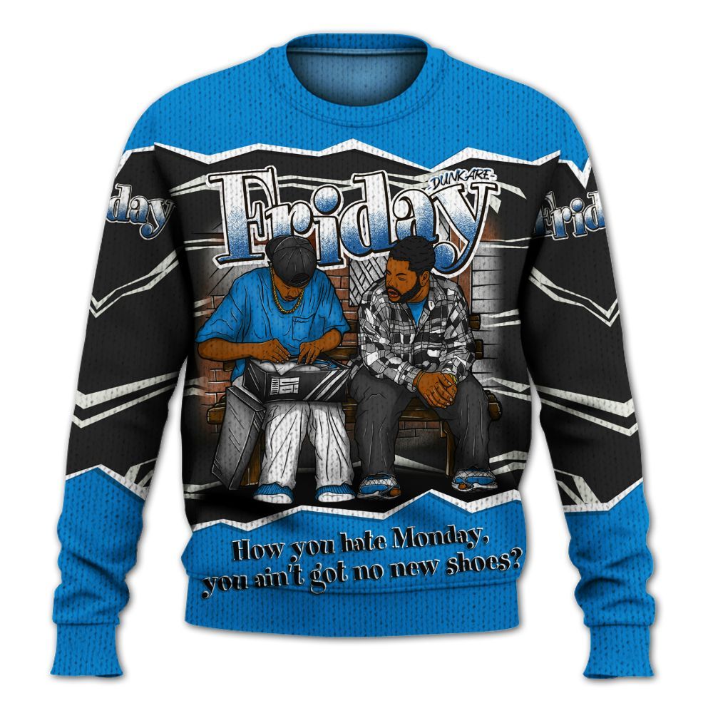 Sweater To Match High OG FragmentxULA White Black 1s - Friday Movie 90s TV Graphic