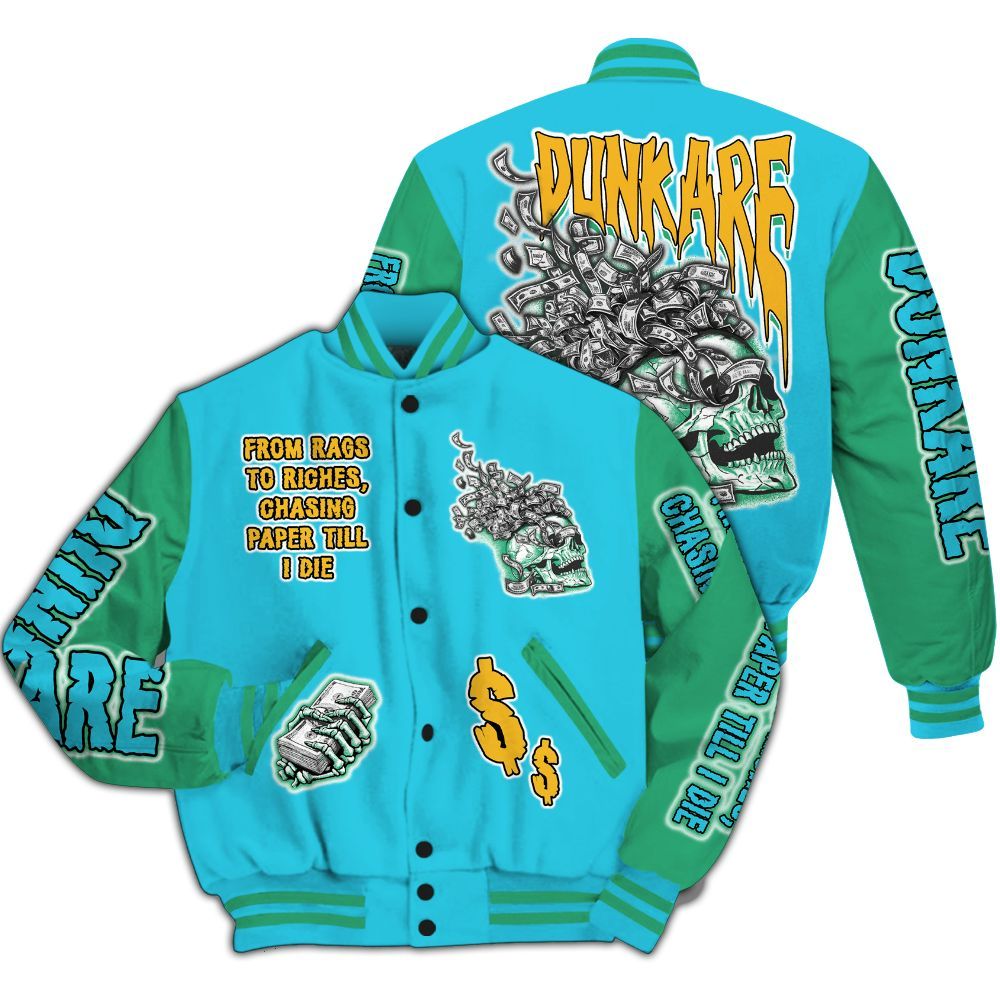 Varsity Jacket To Match Dunk Chunky Dunky - From Rags To Riches All Over Print