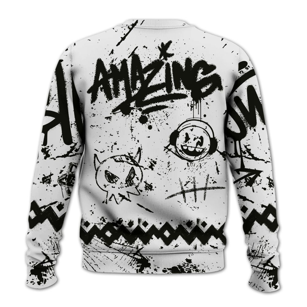 Sweatshirt To Match Baroque Brown 12s - Friday Sneaker Crayon All Over Print