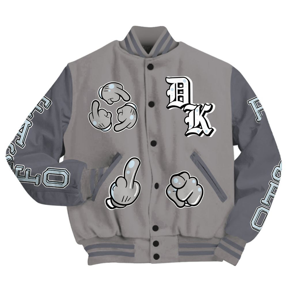 Varsity Jacket To Match Cool Grey 11s - F Around Find Out Graphic All Over Print