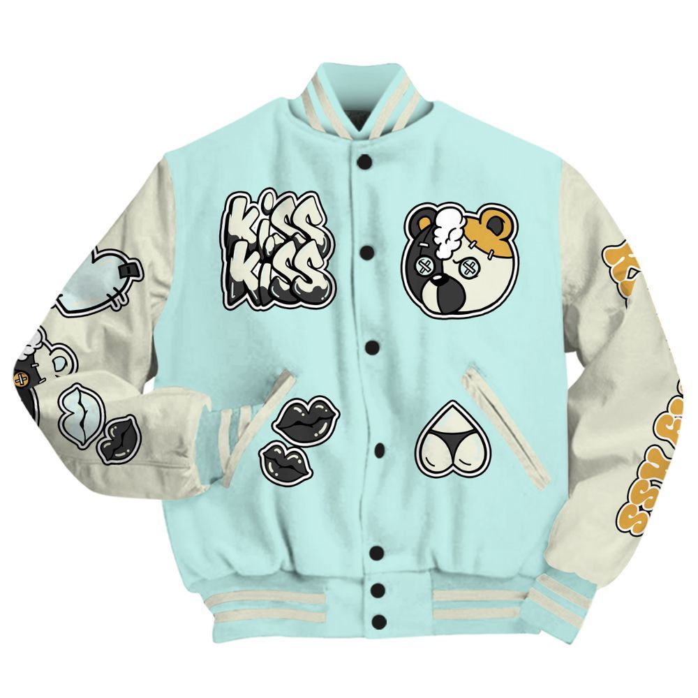 Varsity Jacket To Match Pure Platinum 4s - Kiss My Hugz All Over Print