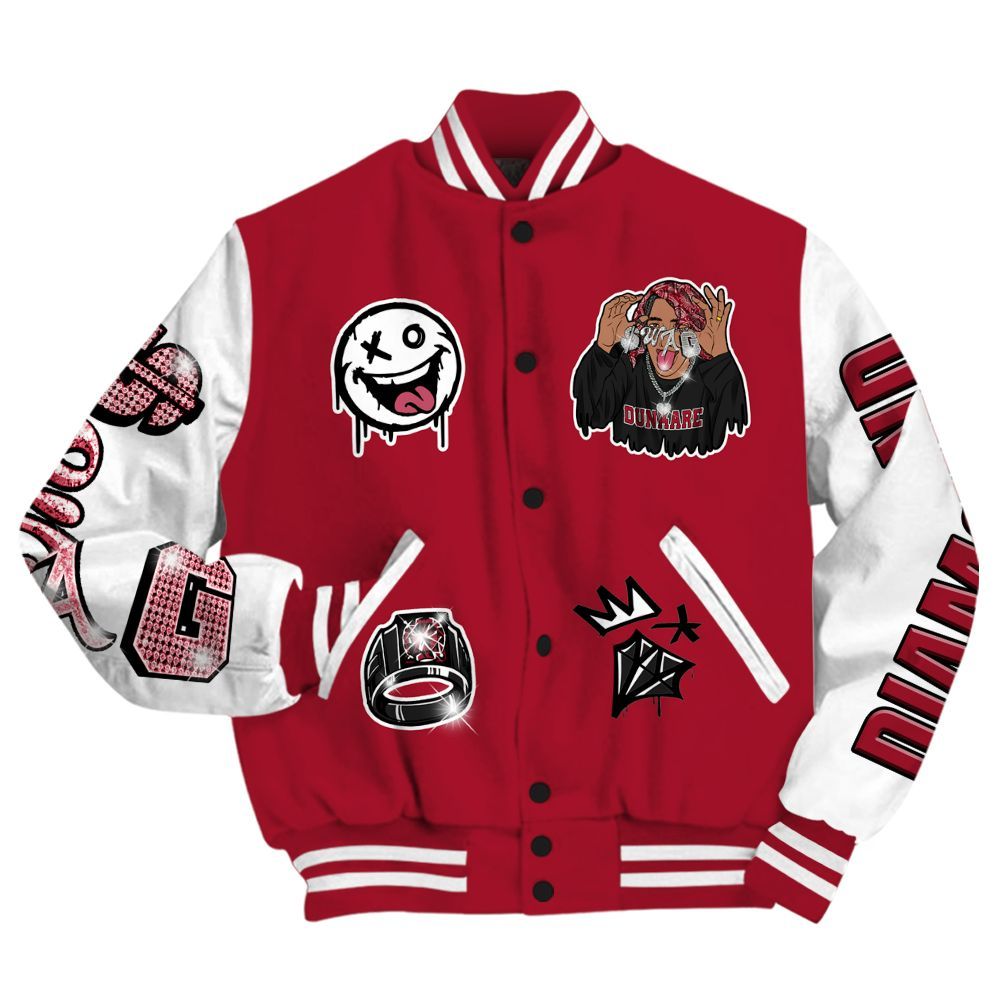 Varsity Jacket To Match High OG Black Toe Reimagined 1s - Pressures Makes Varsity Jacket To Match All Over Print