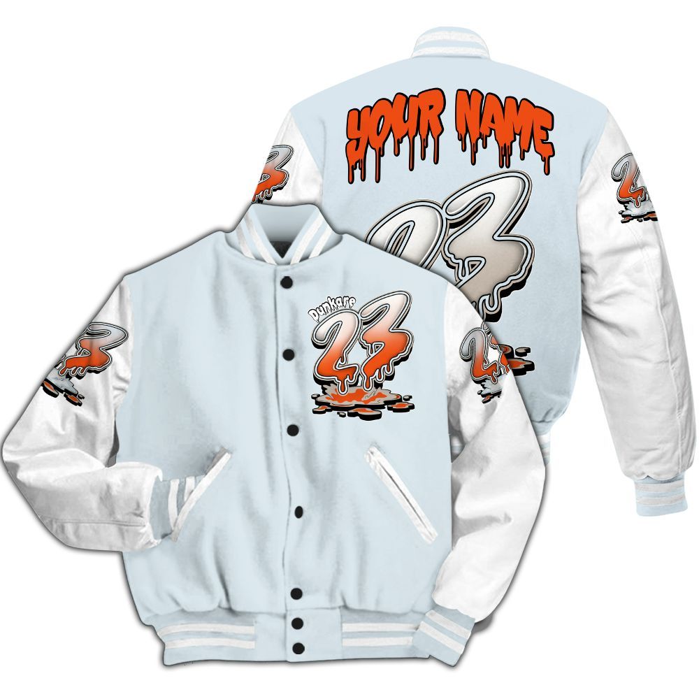 Varsity Jacket To Match High OG Alaska 1s - Custom Name 23 Drip All Over Print