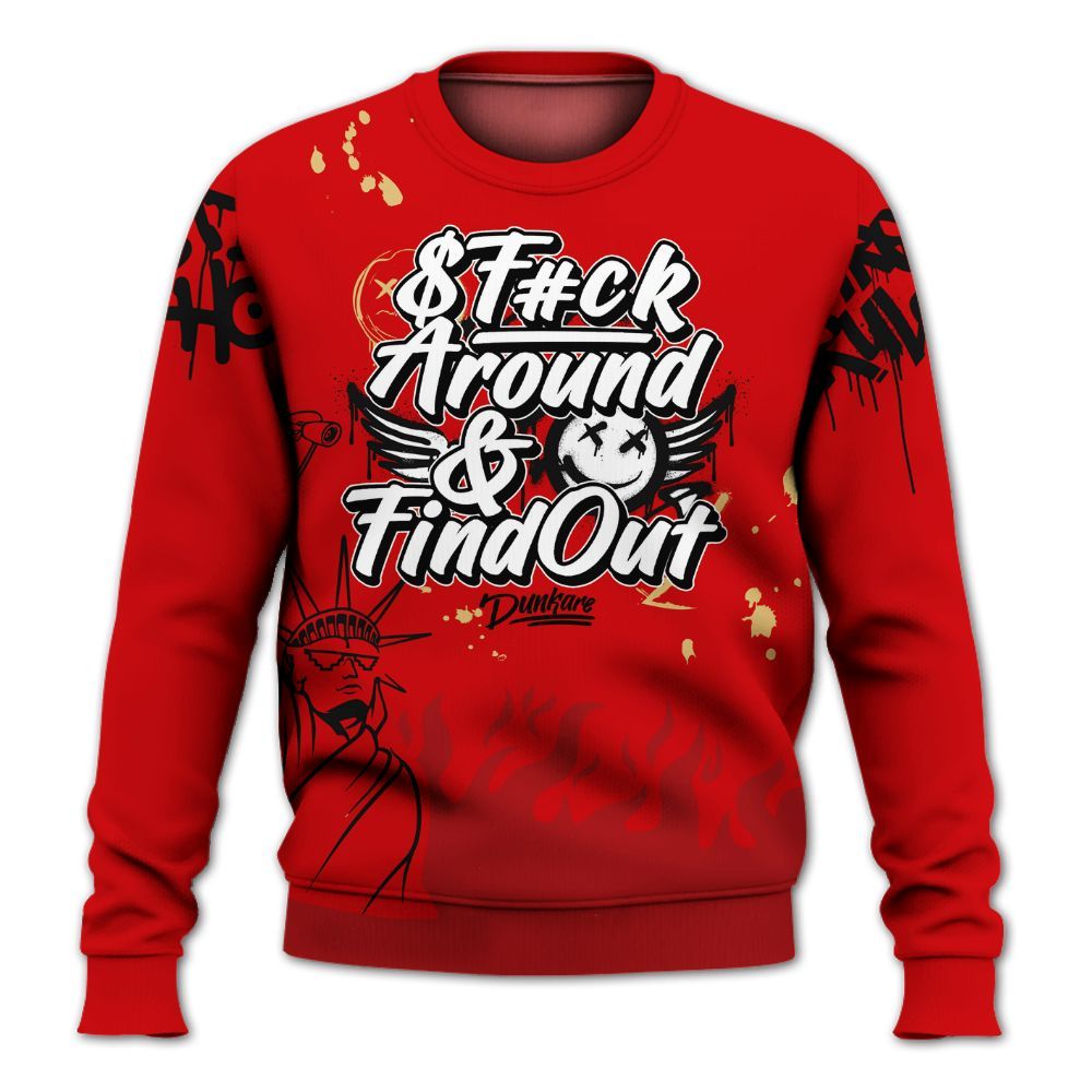 Sweatshirt To Match Ja 2 Halloween - Graphic Fck Around Find Out All Over Print