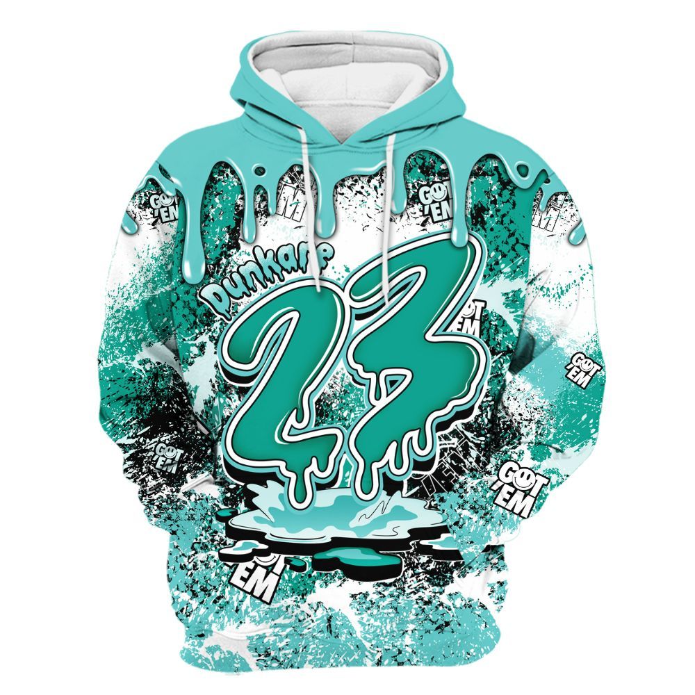 Hoodie To Match KD 4 Easter Mint Candy - Dripping 23 Drip All Over Print