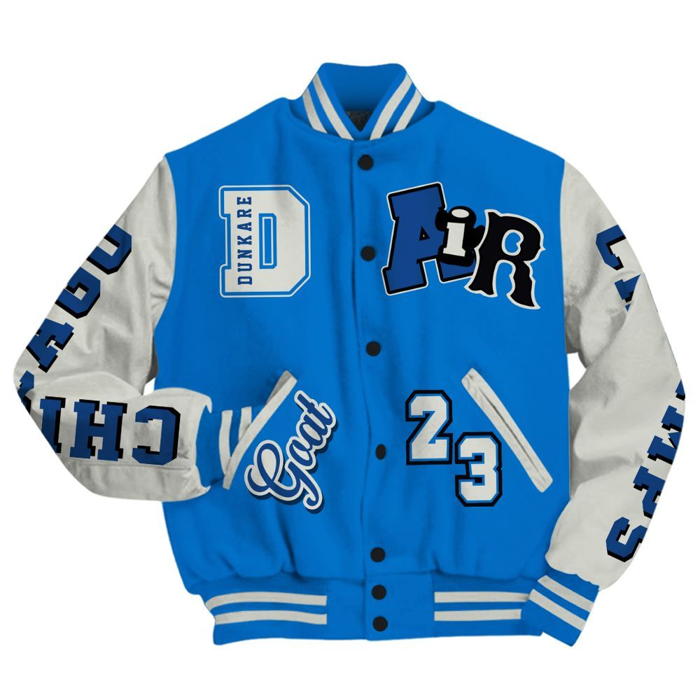 Varsity Jacket To Match Blueberry 12s - AIR Number 23 GOAT All Over Print