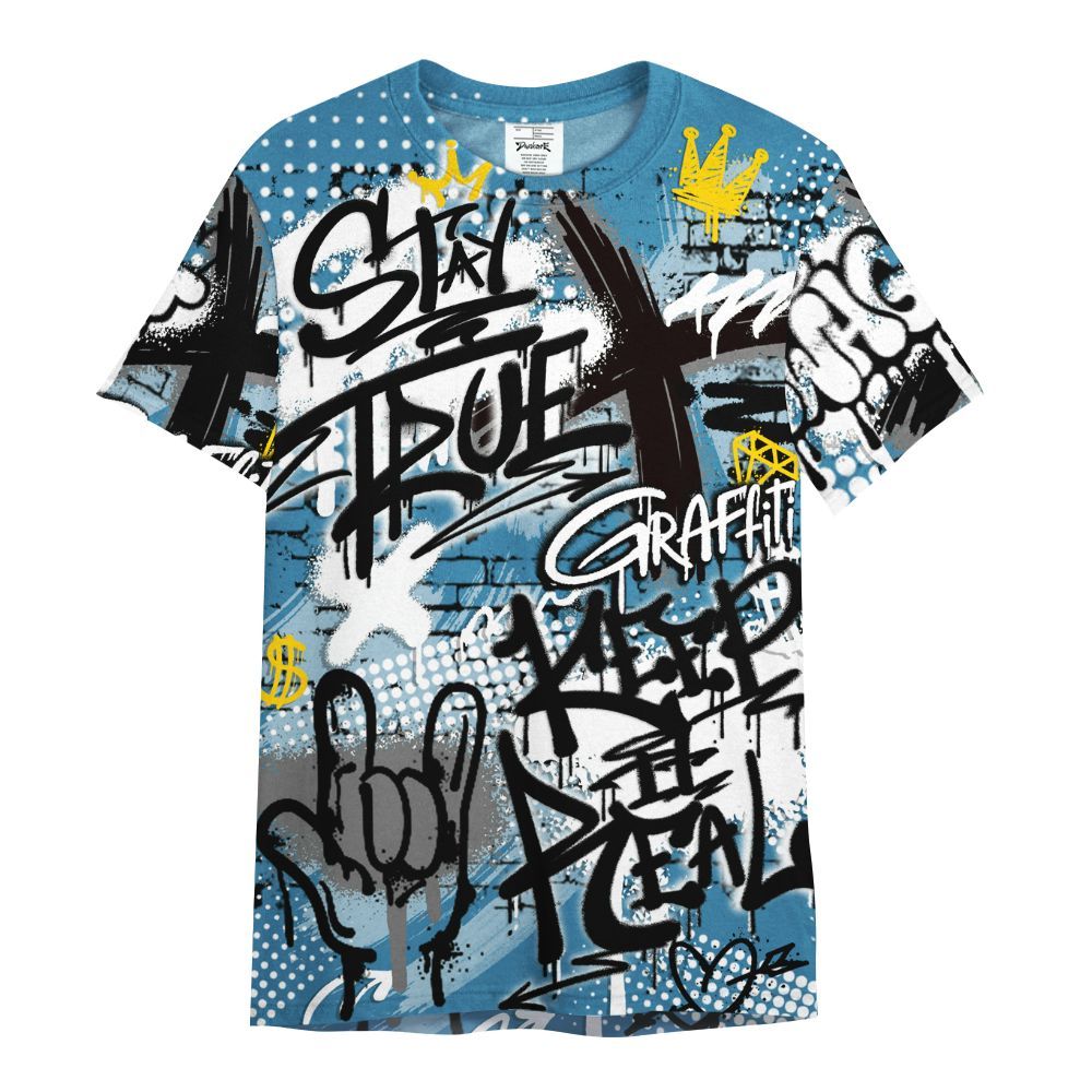 Shirt To Match High OG UNC Reimagined 1s - True It Real Graffiti Streetwear All Over Print