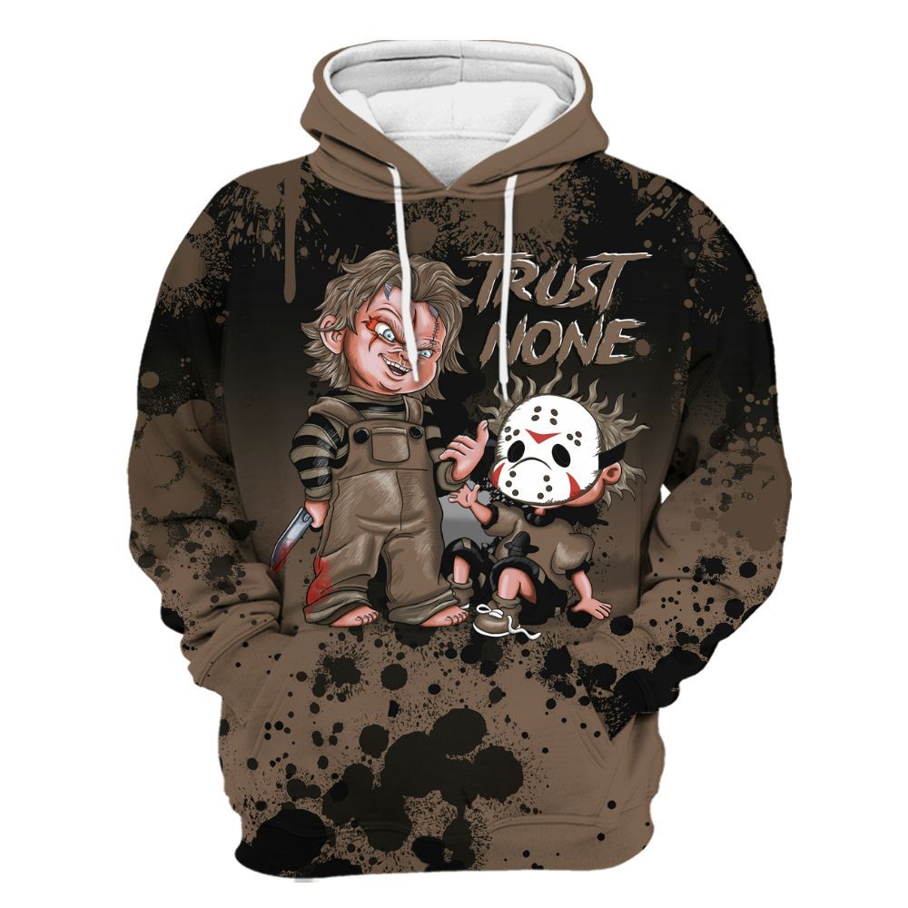 Hoodie To Match Dark Mocha Jack - Trust No One Scary All Over Print