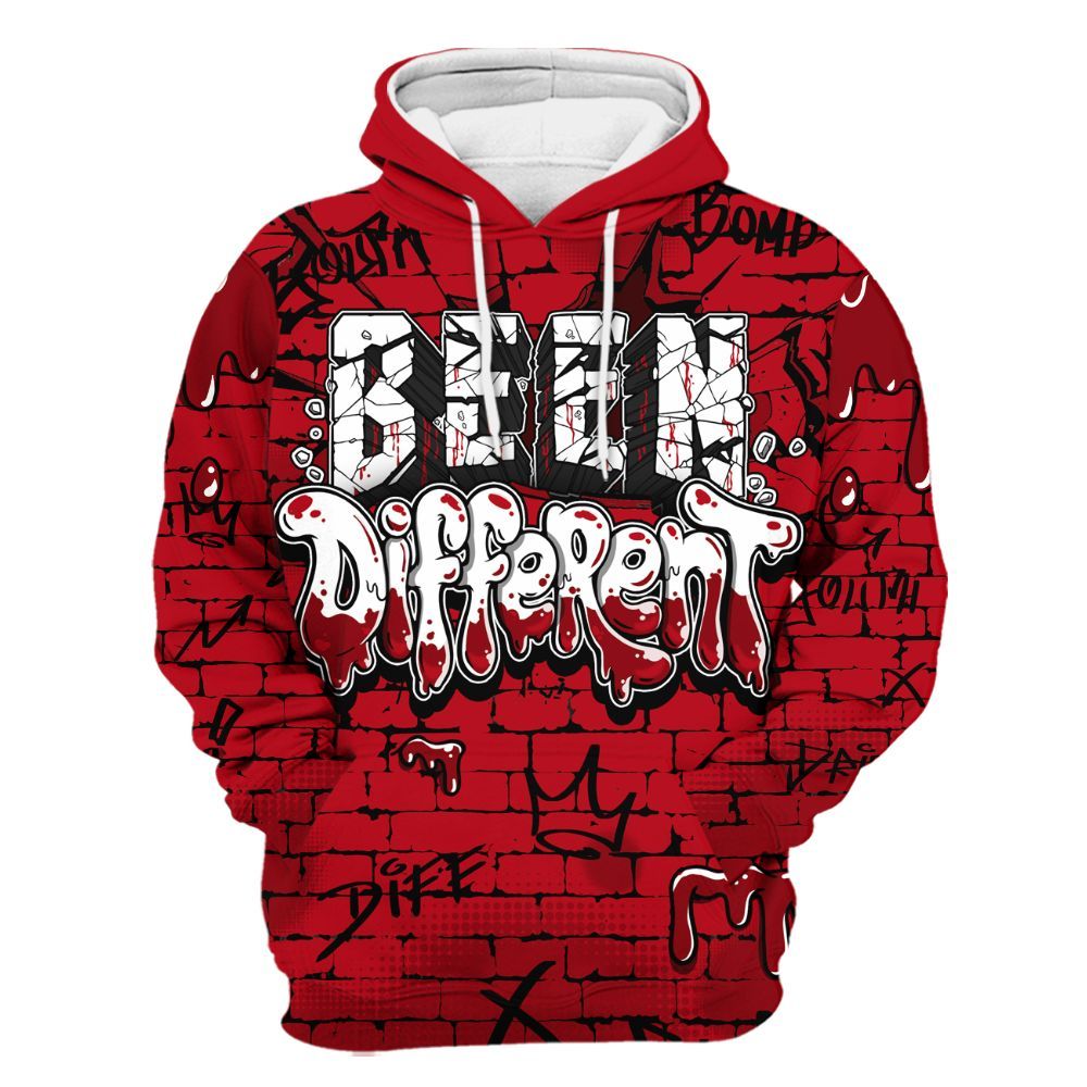 Hoodie To Match Bred Velvet 11s - Been Different Drippin Streetwear All Over Print