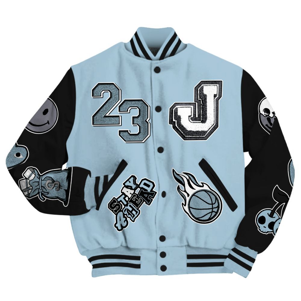Varsity Jacket To Match Chambray 7s - Hustles Money Number 23 All Over Print