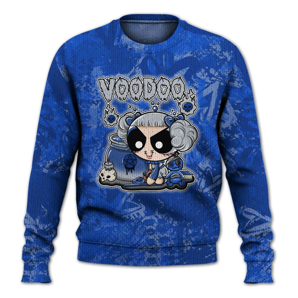 Knitted Sweater To Match Air Foamposite One Royal - Voodooz Heart Grunge