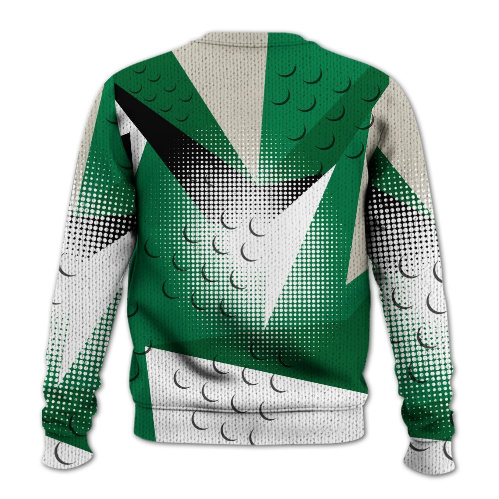 Knitted Sweater To Match Lucky Green 2s - Poly Custom Name Number 23 5s