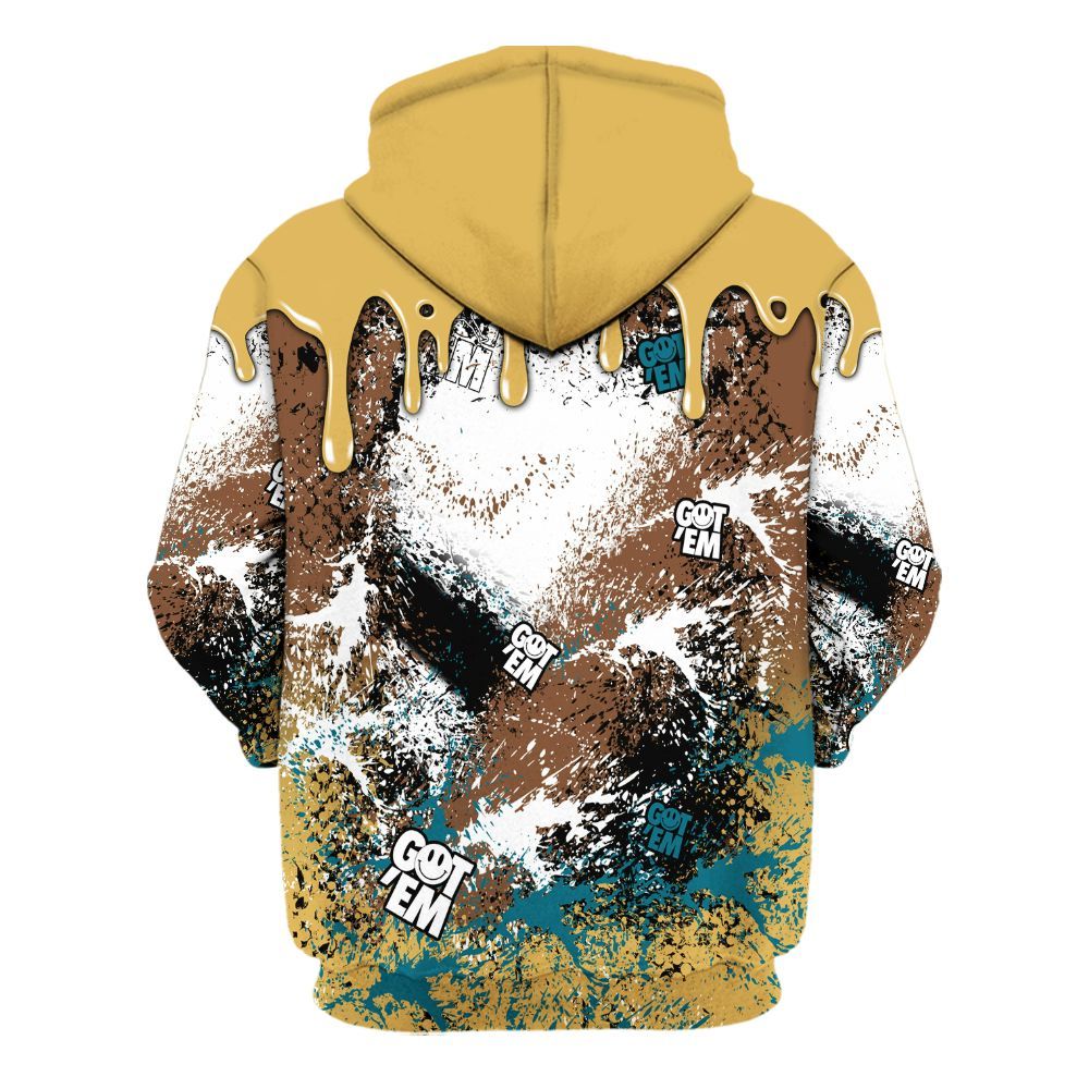 Hoodie To Match Retro Cacao Wow 4s - Dripping 23 Drip All Over Print