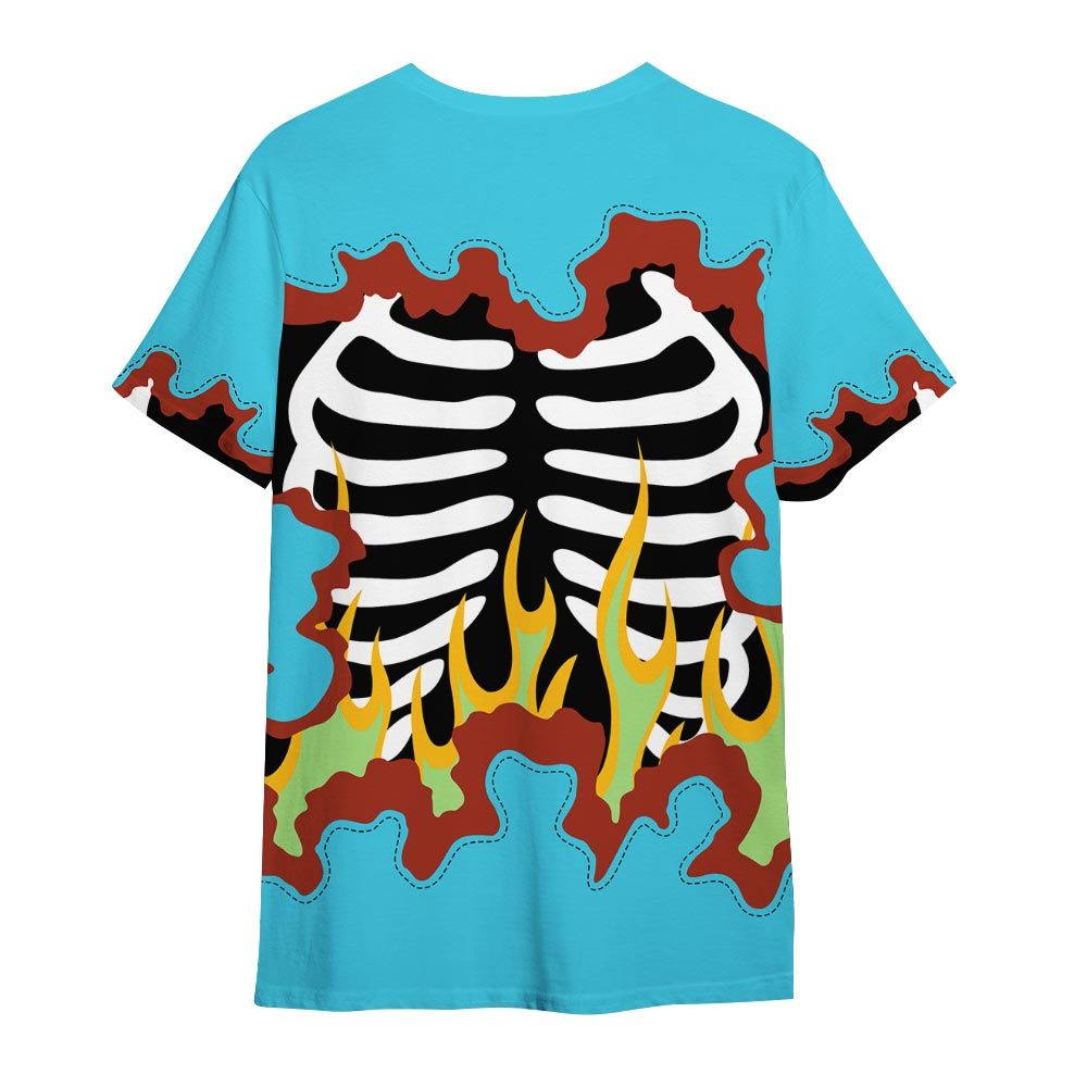 Shirt To Match SB Dunk Di'Orr Greenwood - G.O.A.T 23 Skeleton Flame Shirt Outfit
