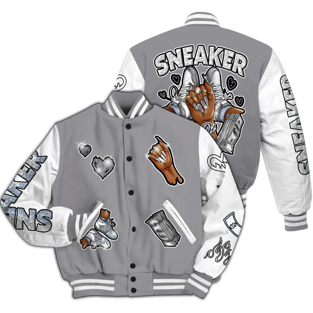 Varsity Jacket To Match Low Cement Grey 11s - Sneakerz Girlz All Over Print