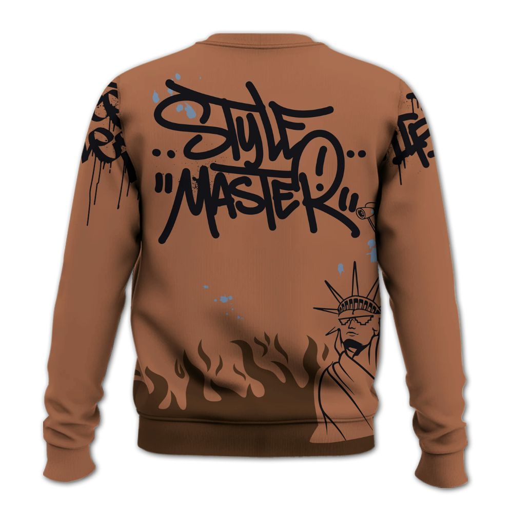 Sweatshirt To Match Air Foamposite Metallic Copper - Graphic Fck Around Find Out All Over Print