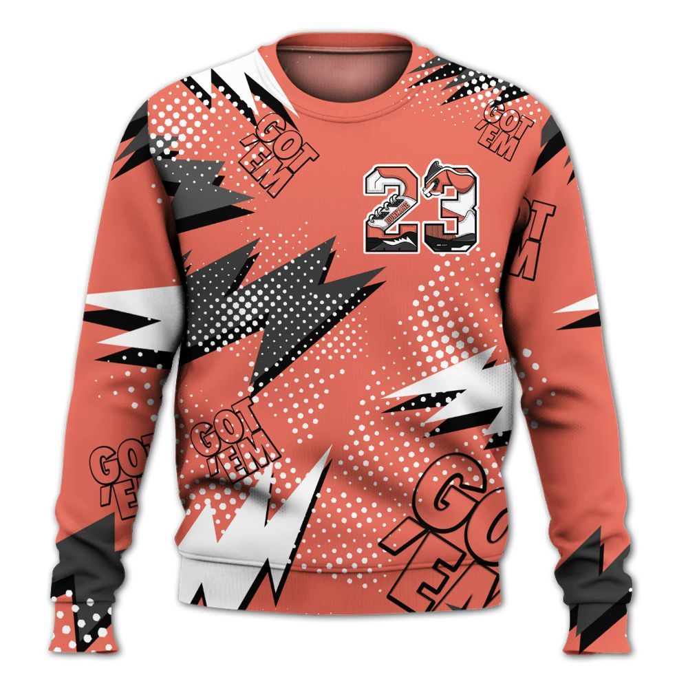 Sweatshirt To Match Low OG PSG 1s - Custom Name Number 23 5s All Over Print