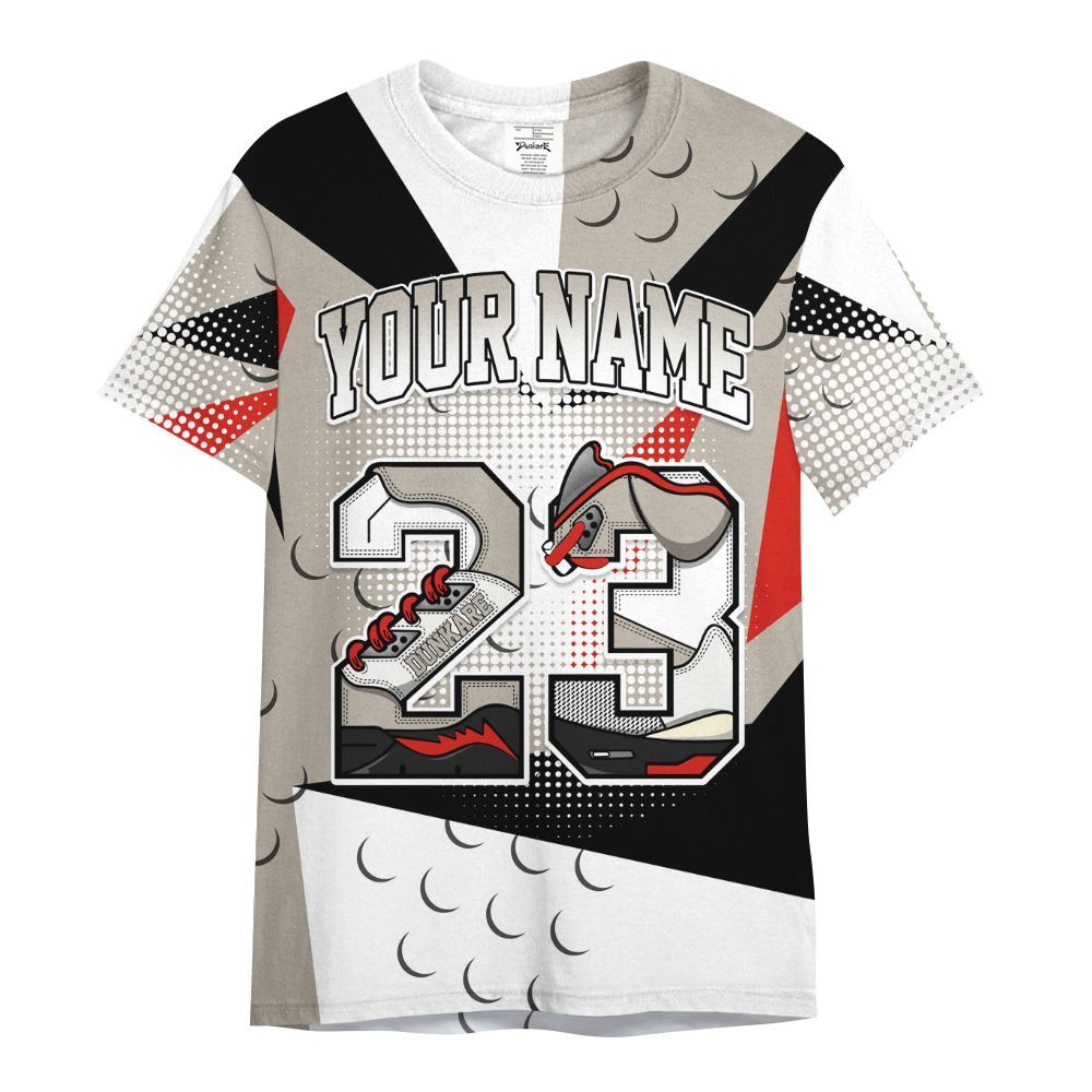 Shirt To Match Low OG Phantom 1s - Poly Custom Name Number 23 5s All Over Print