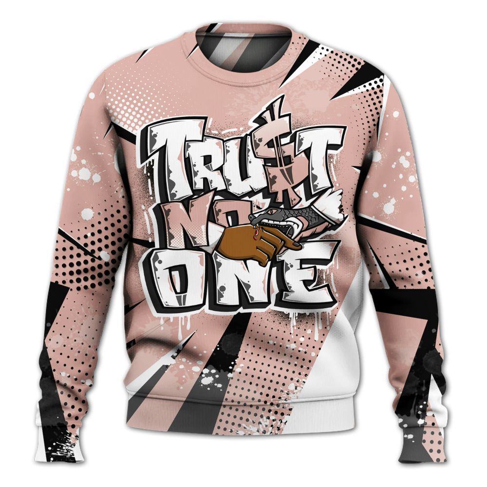 Sweatshirt To Match Dunk Low Pink Velvet - Poly Trust No One Dripping All Over Print