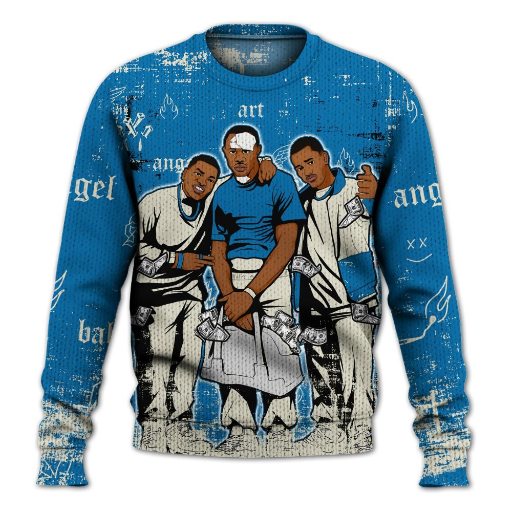 Sweater To Match Rare Air 3s - Paid In Full Money Graphic